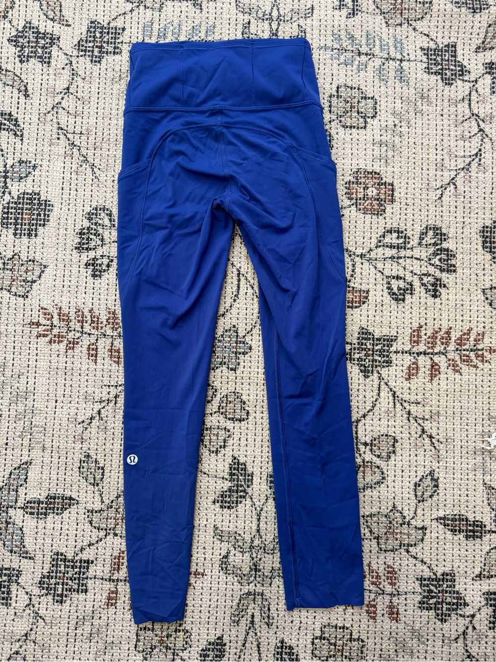 Lululemon High Rise Blue Athletic Leggings with Pockets